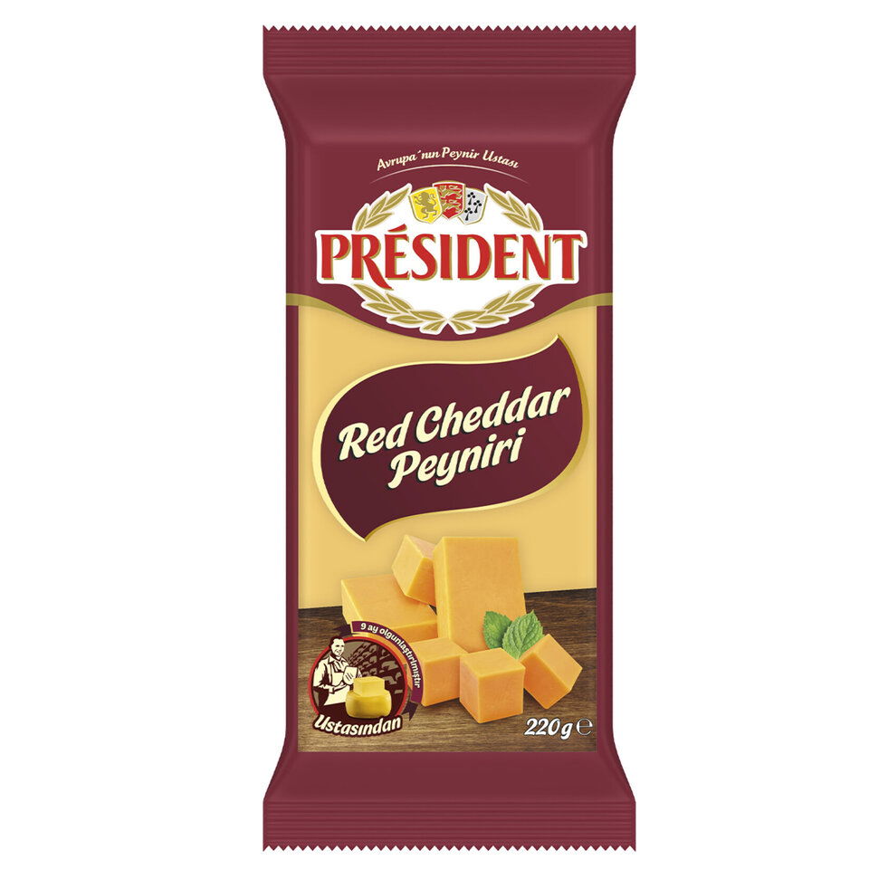 PRESIDENT RED CHEDDAR 220 GR.